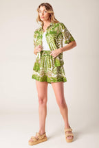 DISTANT ECHOES GREEN SHORTS Flying Tomato
