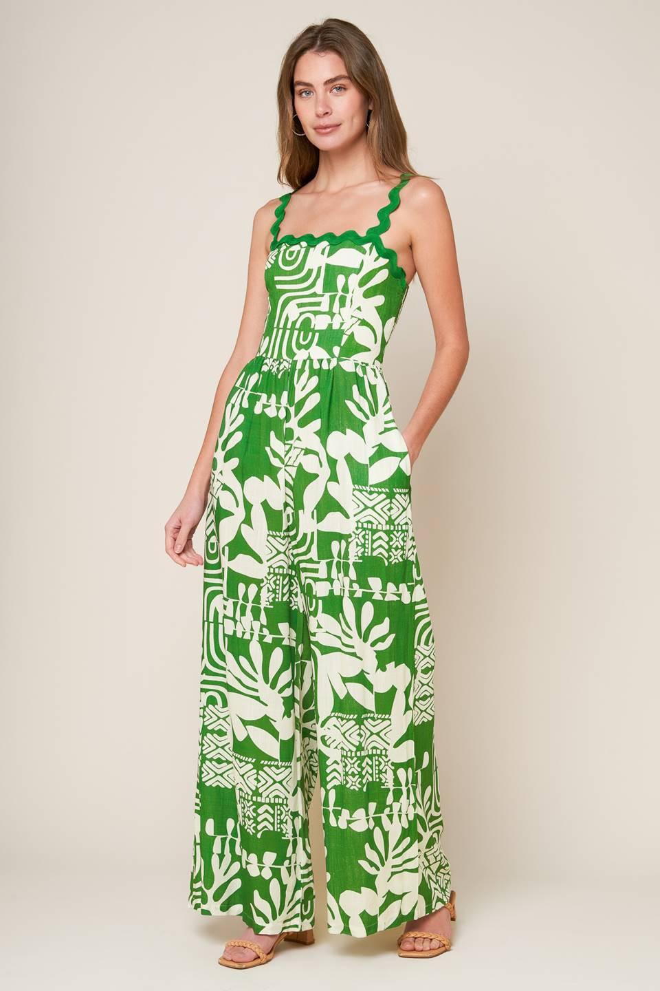 SIMPLY THE VIBE WOVEN JUMPSUIT Flying Tomato