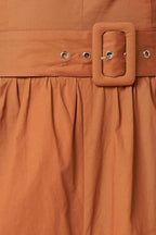 ELEVATED ICON BROWN WOVEN JUMPSUIT Flying Tomato
