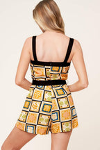 PERFECT TIMING WOVEN ROMPER Flying Tomato