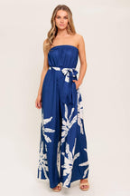 SERENE DAYS NAVY WOVEN JUMPSUIT Flying Tomato