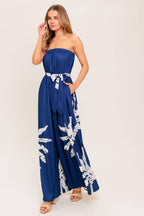 SERENE DAYS NAVY WOVEN JUMPSUIT Flying Tomato