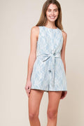 MOMENT MAKER DENIM BLUE WOVEN ROMPER Flying Tomato