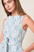 MOMENT MAKER DENIM BLUE WOVEN ROMPER Flying Tomato