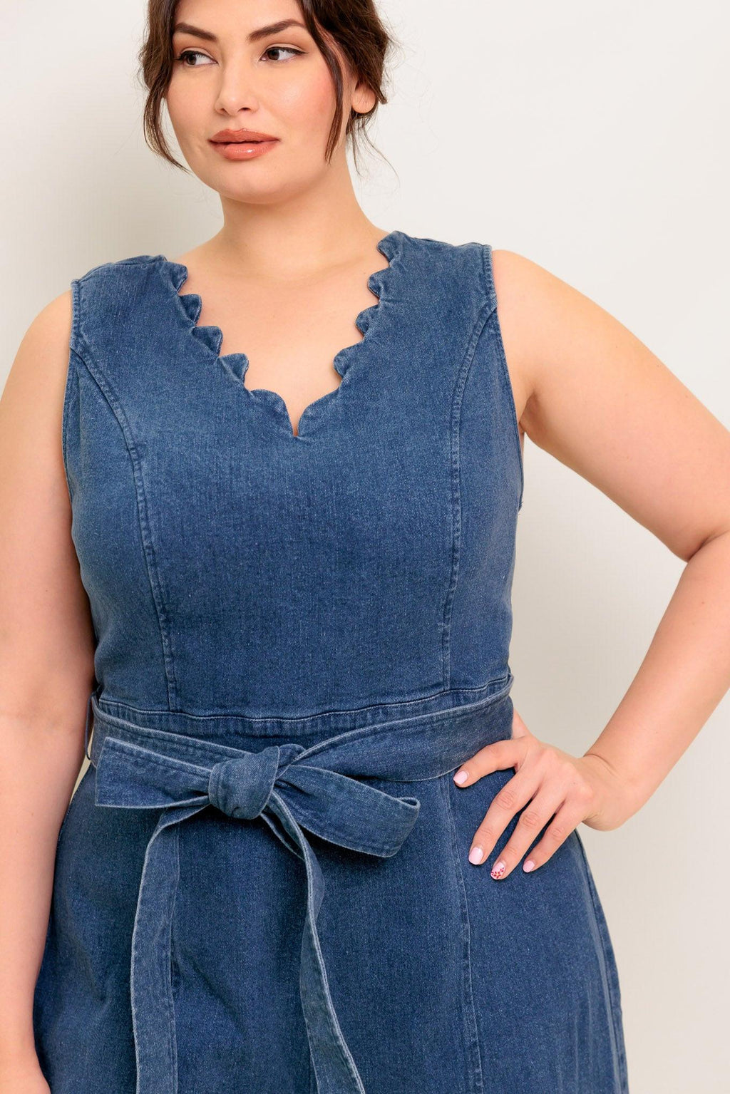 WHERE THE NIGHT MEDIUM INDIGO DENIM JUMPSUIT Flying Tomato