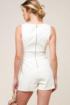 OPEN MINDED DENIM WOVEN SKORT ROMPER Flying Tomato