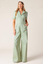 COUNT ME IN OLIVE WOVEN JUMPSUIT Flying Tomato