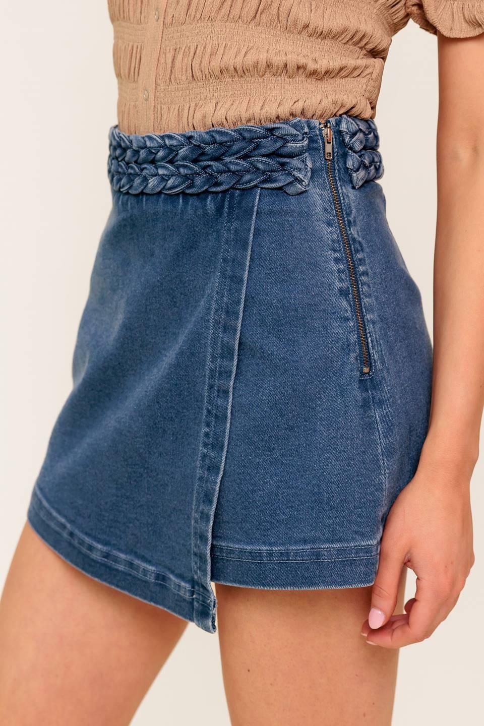 FRENCH MOSS DENIM SKORT Flying Tomato
