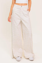CITRUS FLOW IVORY WOVEN PANTS Flying Tomato