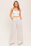 CITRUS FLOW IVORY WOVEN PANTS Flying Tomato