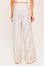 CITRUS FLOW IVORY WOVEN PANTS Flying Tomato