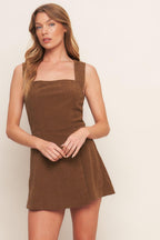 BROWN CODE CORDUROY ROMPER Flying Tomato