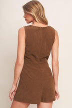 BROWN CODE CORDUROY ROMPER Flying Tomato