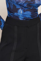 RUNWAY READY BLACK WOVEN WIDE LEG PANTS Flying Tomato
