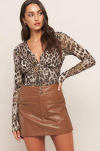 STREET CHIC ESSENTIAL FAUX LEATHER SKORT Flying Tomato