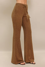 FLARE TOUCH SOLID KNIT PANTS Flying Tomato