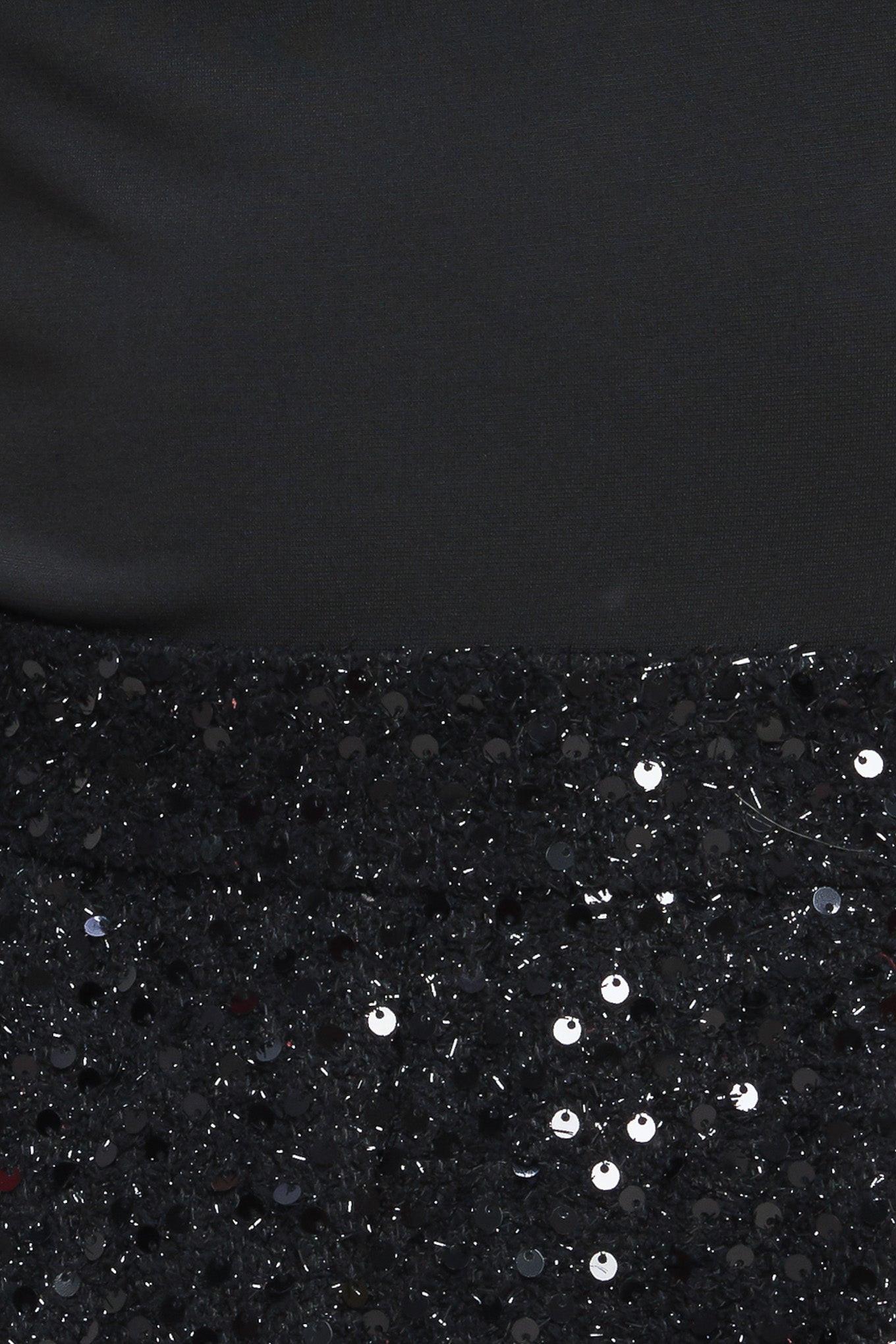 TWINKLE CHIC BLACK TOP AND SEQUIN SHORT ROMPER Flying Tomato