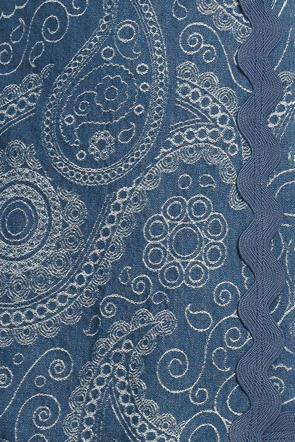 BOHO PAISLEY SCALLOP DENIM SKORT Flying Tomato