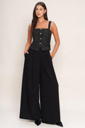 MIDNIGHT PARISIENNE WOVEN JUMPSUIT Flying Tomato