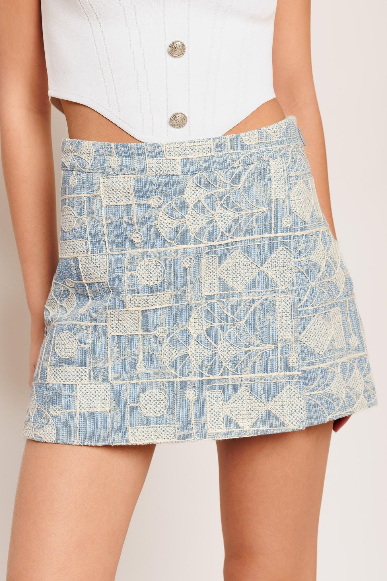 ARTISAN GRID WOVEN SKORT Flying Tomato