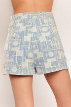 ARTISAN GRID WOVEN SKORT Flying Tomato
