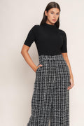 ÉCHEC PARISIEN KNIT TOP AND TWEED PANT JUMPSUIT Flying Tomato