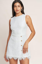 CONFIDENTLY YOURS WOVEN LACE SKORT ROMPER Flying Tomato