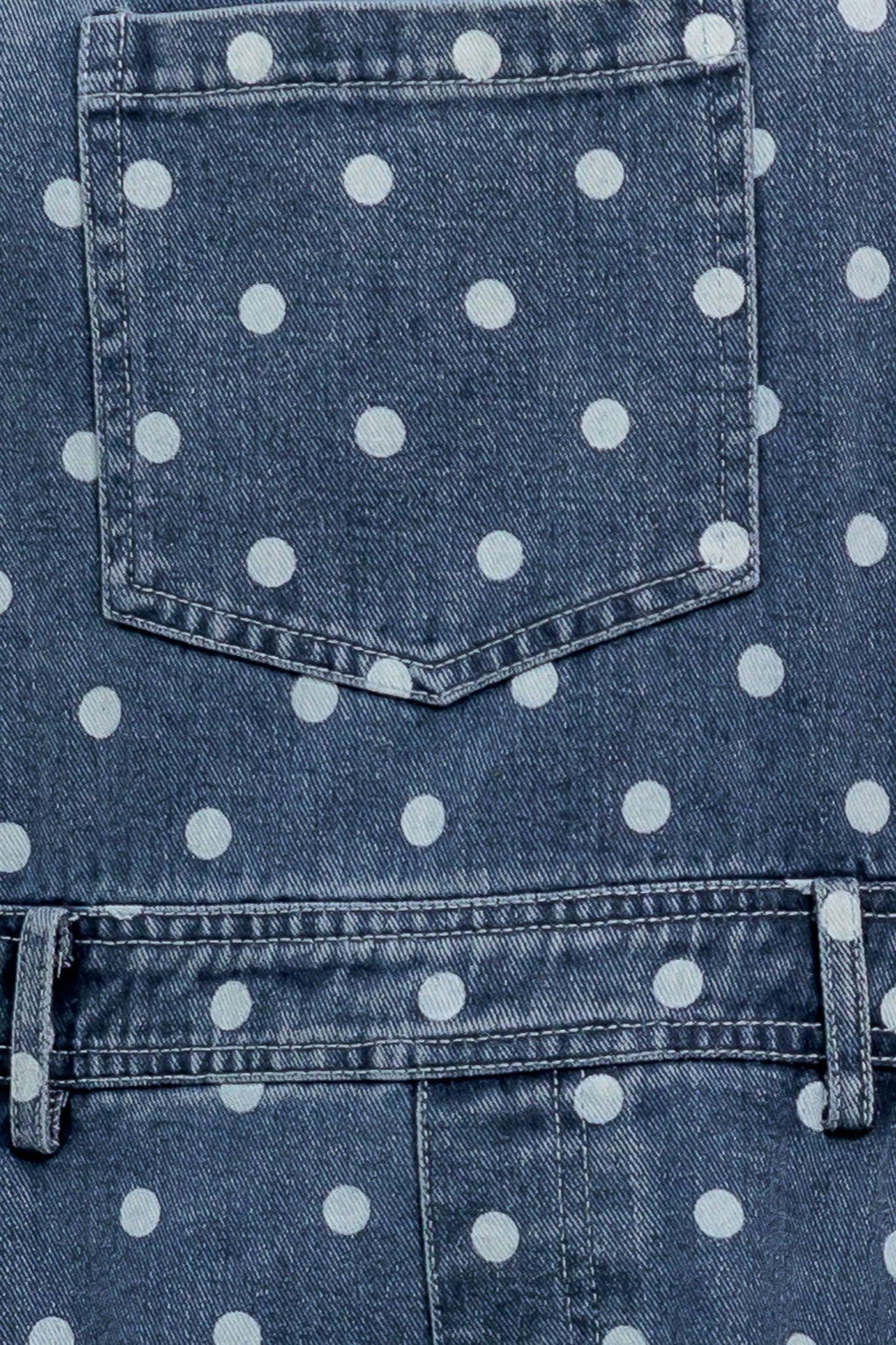 EVERYDAY POLKA OVERALL DENIM JUMPSUIT Flying Tomato