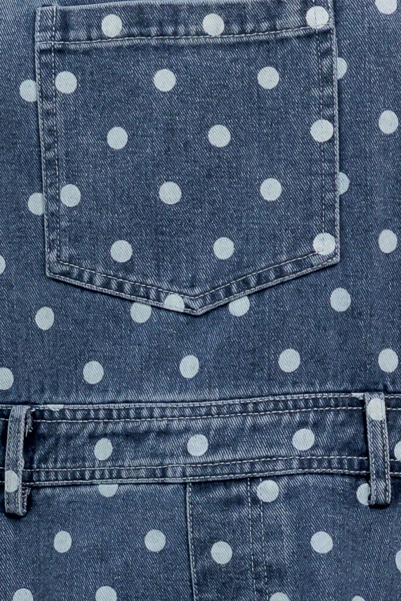 EVERYDAY POLKA OVERALL DENIM JUMPSUIT Flying Tomato