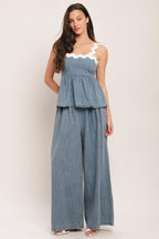 RELAXED DRAPE LIGHTWEIGHT DENIM PANTS Flying Tomato