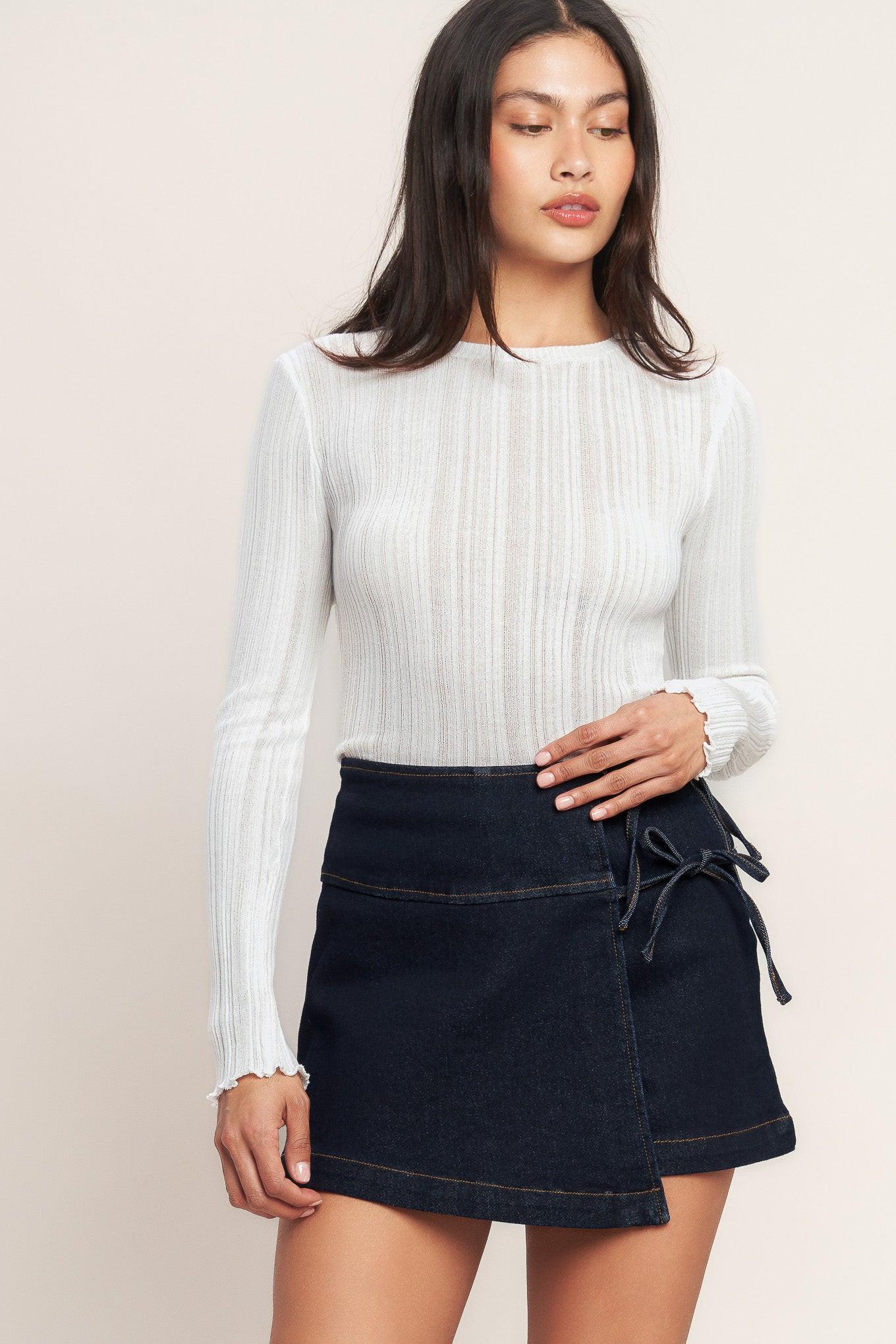WEEKEND READY DENIM SKIRT Flying Tomato