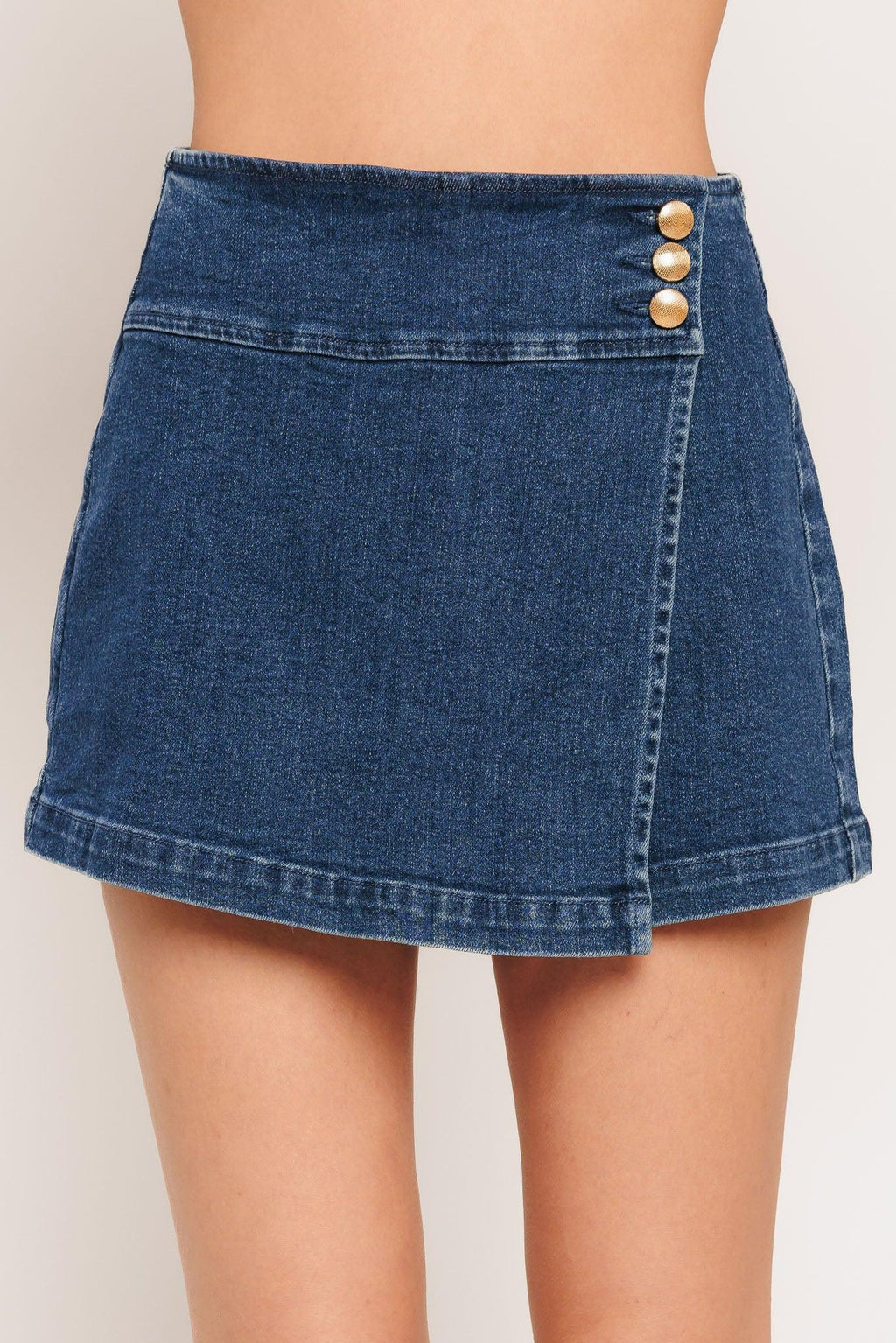 TEXTURE PLAY DENIM SKORT Flying Tomato