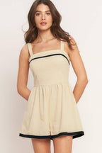LOVELY LINE WOVEN ROMPER Flying Tomato