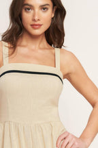 LOVELY LINE WOVEN ROMPER Flying Tomato