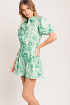 GARDEN GLOW WOVEN ROMPER Flying Tomato
