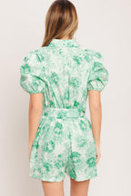 GARDEN GLOW WOVEN ROMPER Flying Tomato