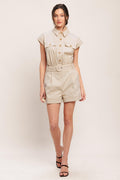 EVERYDAY UTILITY WOVEN ROMPER Flying Tomato