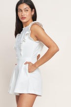 JUST FEELS RIGHT WOVEN ROMPER Flying Tomato