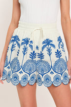 COASTLINE PALM WOVEN SHORTS Flying Tomato