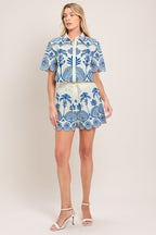COASTLINE PALM WOVEN SHORTS Flying Tomato