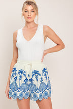 COASTLINE PALM WOVEN SHORTS Flying Tomato