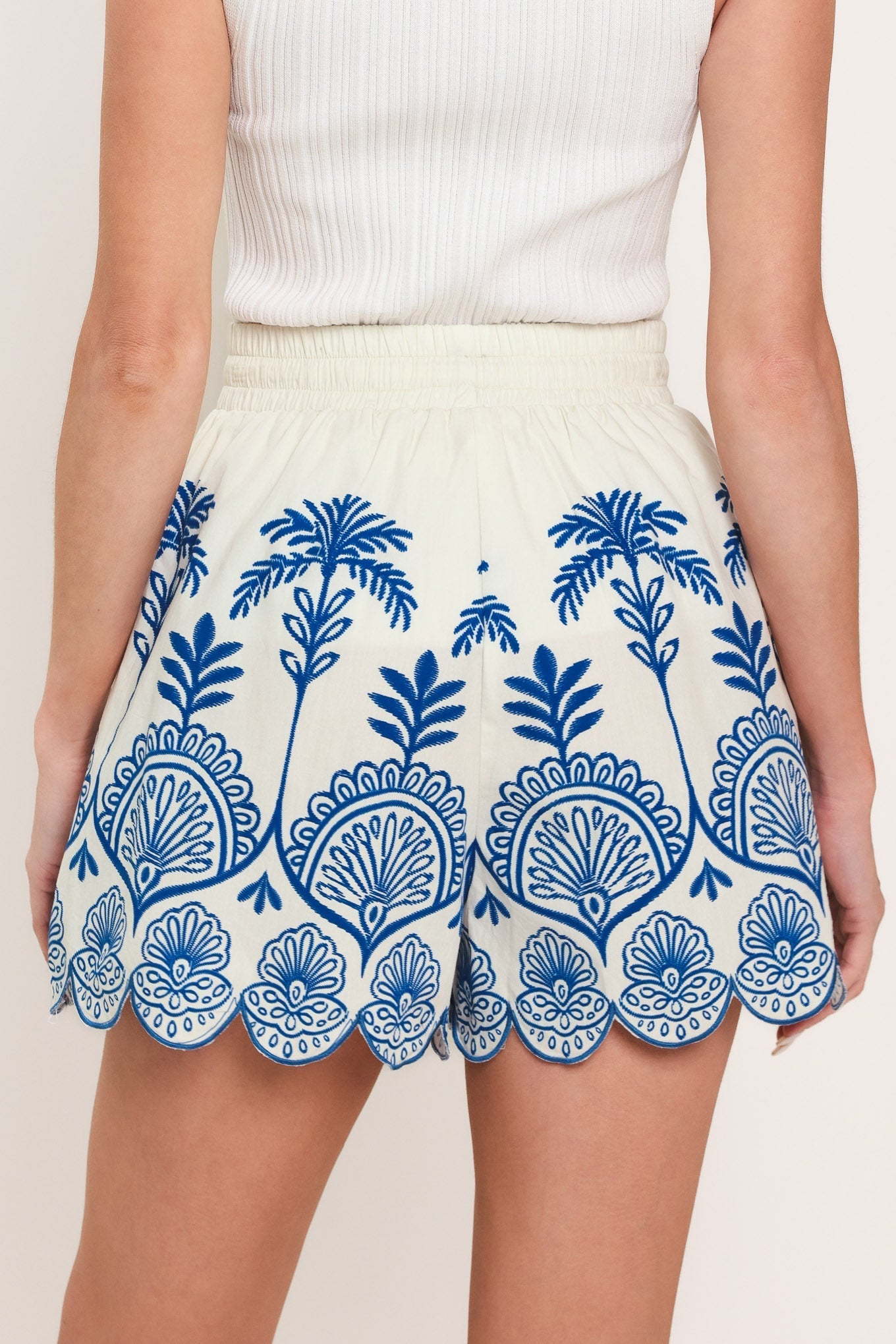 COASTLINE PALM WOVEN SHORTS Flying Tomato