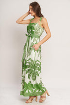 PALM LUXE WOVEN JUMPSUIT Flying Tomato