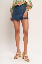 NO SECOND THOUGHT DENIM SKIRT Flying Tomato