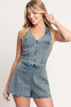 EVERYDAY ESCAPE DENIM ROMPER Flying Tomato