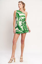LEAFY LOVE STORY WOVEN SKORT ROMPER Flying Tomato