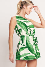 LEAFY LOVE STORY WOVEN SKORT ROMPER Flying Tomato