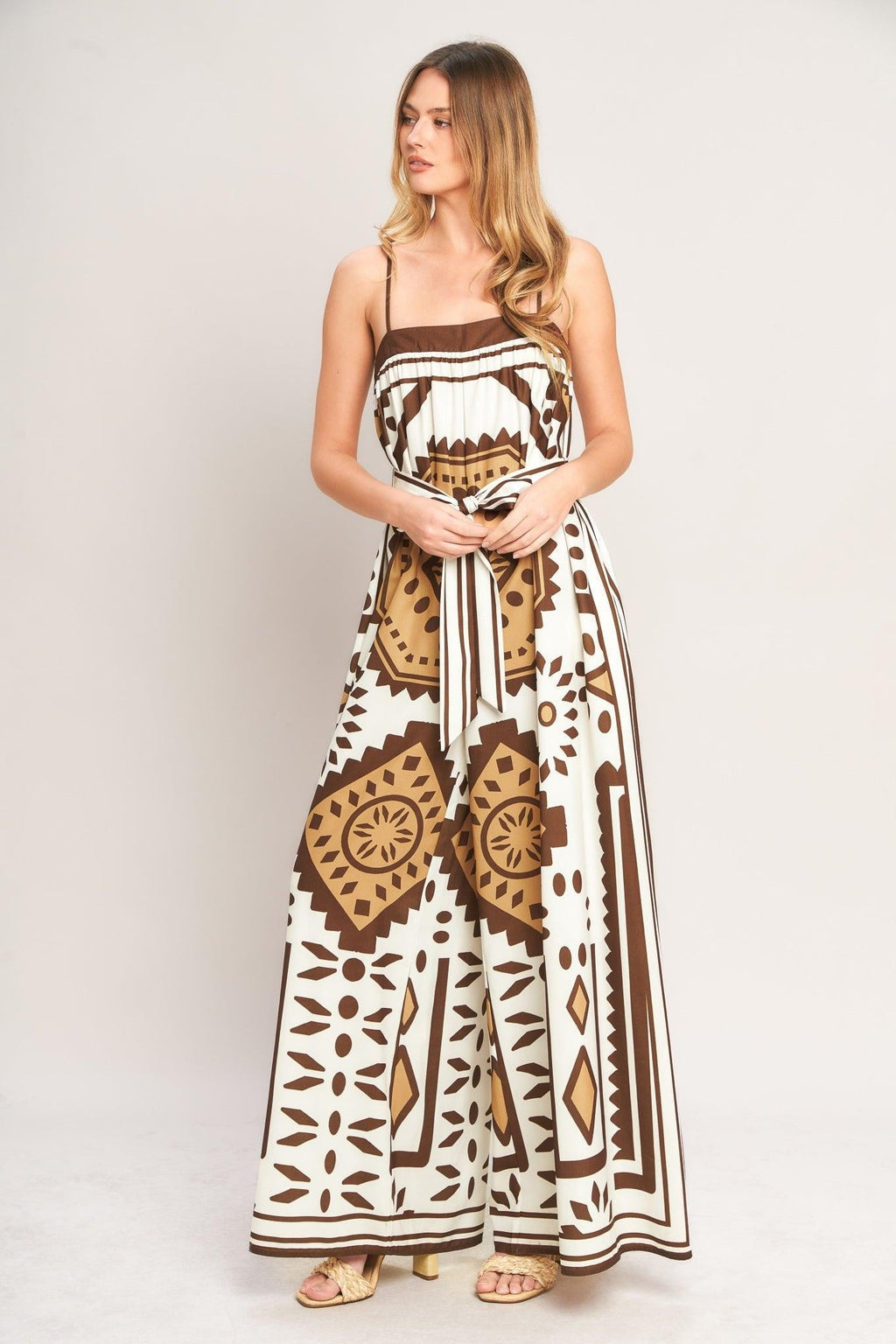 EARTHY ELEGANCE BOHO WOVEN JUMPSUIT Flying Tomato