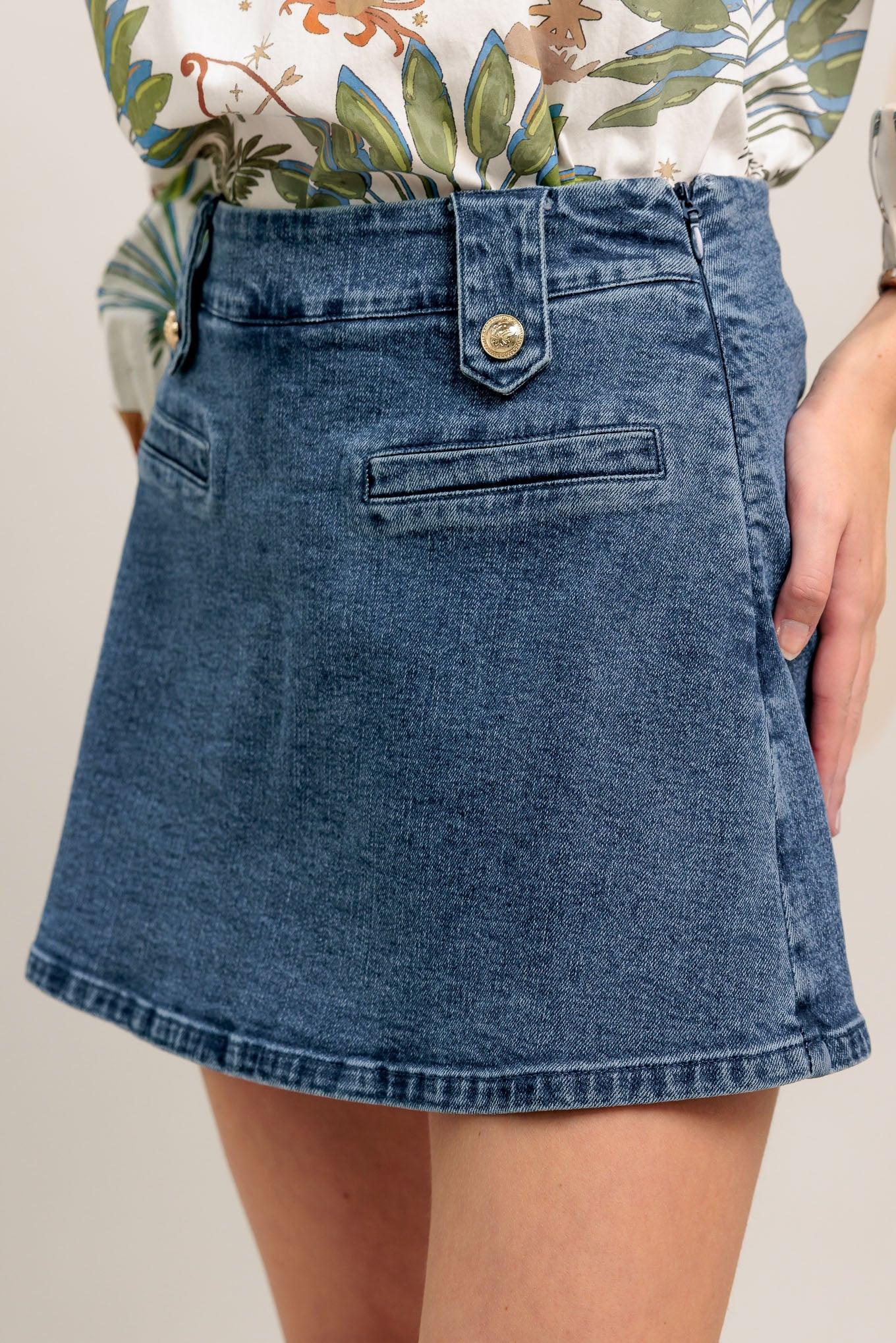 HEART EYES DENIM SKORT Flying Tomato