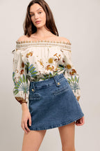 HEART EYES DENIM SKORT Flying Tomato